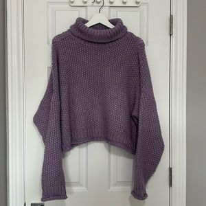 Moth for Anthropologie.  Cropped turtleneck sweater, size small.